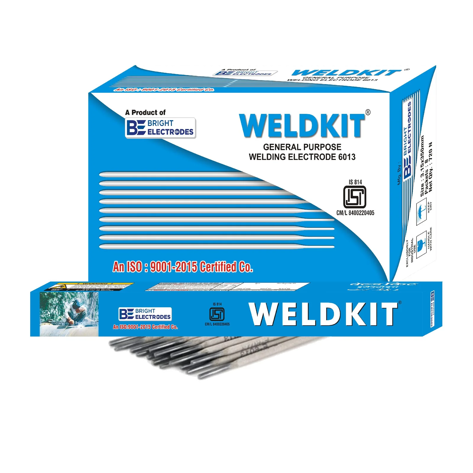  Kota Weldmetal 6013 Mild Steel Welding Electrode | 2.5mm / 3.2mm / 4.0mm | All‑Position Rutile Coated Welding Rod | Durable & Smooth Arc