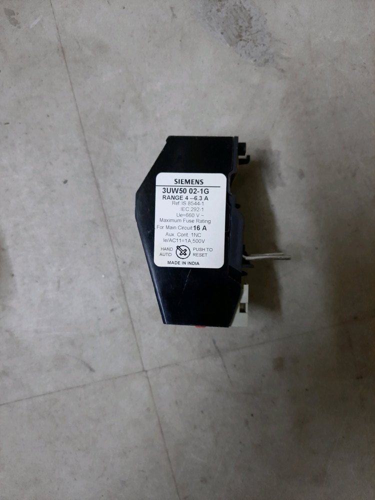  Siemens 3UW5102‑1J Overload Relay | 6.3–10 A Bimetal Thermal Protection for Motor Starters