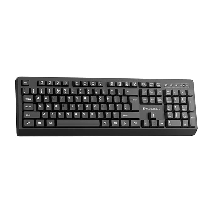Zebronics Wired USB Keyboard – Slim Design, Quiet Keys & Durable Build