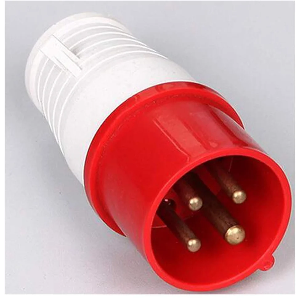 Red Industrial Socket 380–415V IP44 4-Pin – Heavy Duty 3-Phase Weatherproof Power Socket