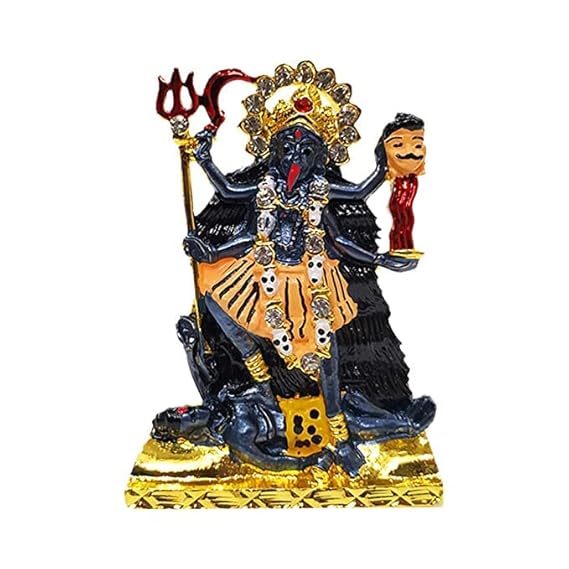 Maa Kalka Ji Metal Idol – Car Dashboard Statue | Spiritual Vehicle Decor
