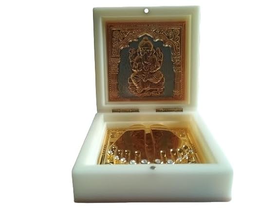Gold-Coated Ganeshji Divine Box – Spiritual Storage & Decorative Item | Auspicious Gift