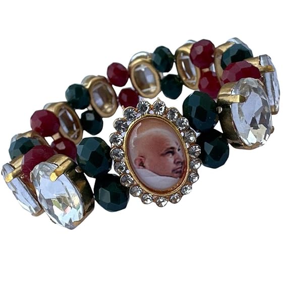 Multi Swaroop Guruji Bracelet – Stylish Handmade Square Gemstone Jewelry for Men & Women