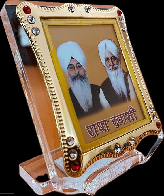 Radha Swami Car Dashboard Acrylic Idol – Spiritual Vehicle Decor | Divine Blessings