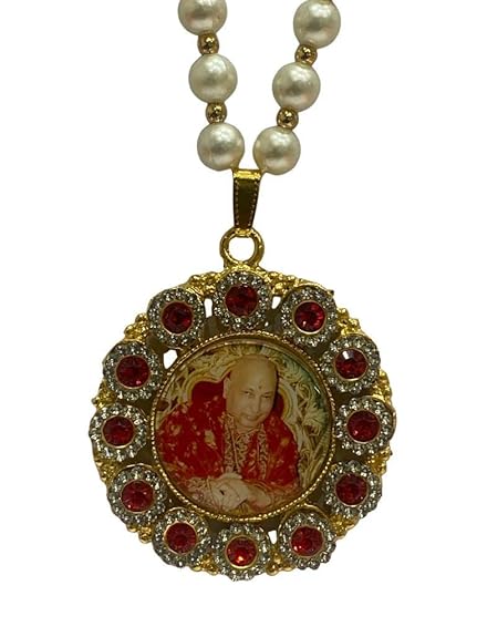 Guruji Swaroop Brass Locket with Prasad & Mala – Spiritual Devotional Jewelry for Men & Women