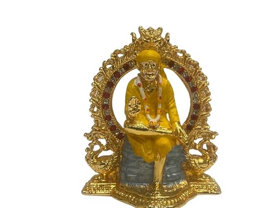 Shirdi Sai Baba Metal Idol – Spiritual Decorative Statue for Home & Office