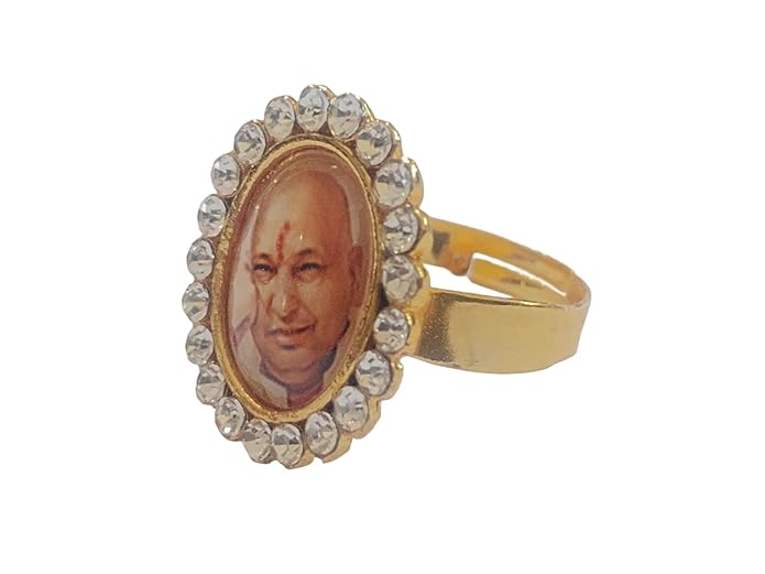 Guruji Swaroop Adjustable Devotional Ring – Spiritual Blessings & Stylish Accessory