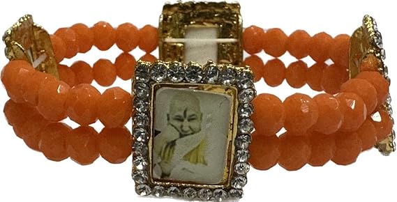 Multi Swaroop Guruji Bracelets Stylish Handmade Gemstone For Men and Women (Orange)