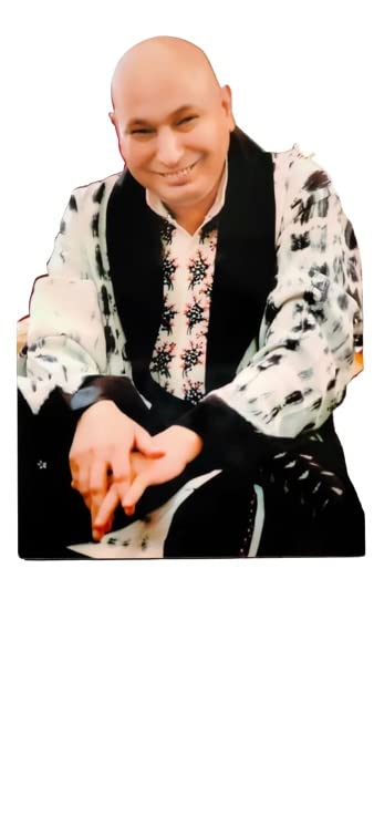 Guruji Swaroop Photo Cutout Frame for Table Desk Decoration | Jai Guruji photo frame Swaroop Blessings Always Guru ji (Photo Size 18 x12 Inch) (Black)