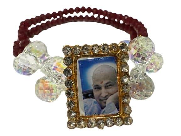 Guruji Swaroop Bracelets With Crystal Stone Spiritual Power Guruji Swaroop Blessings Bracelets