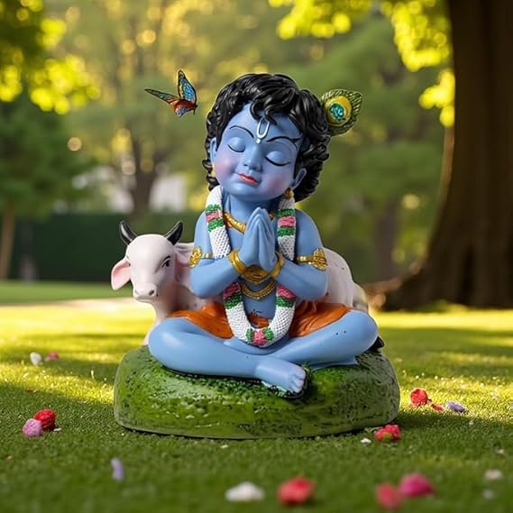 Bal Gopal Ji Car Dashboard Idol Shri Krishna Laddu Gopal Ji Car Showpiece Home & Office Decor