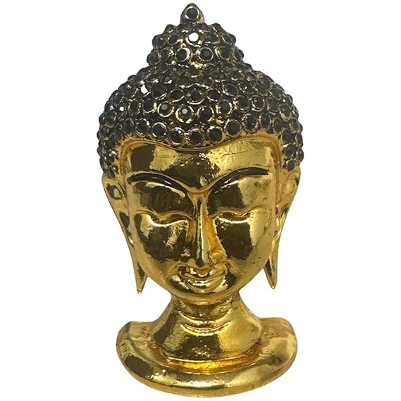 Exclusive Gold Plated Gautam Buddha Idol, Murti, Statue for Home, Car Dashboard (Golden)