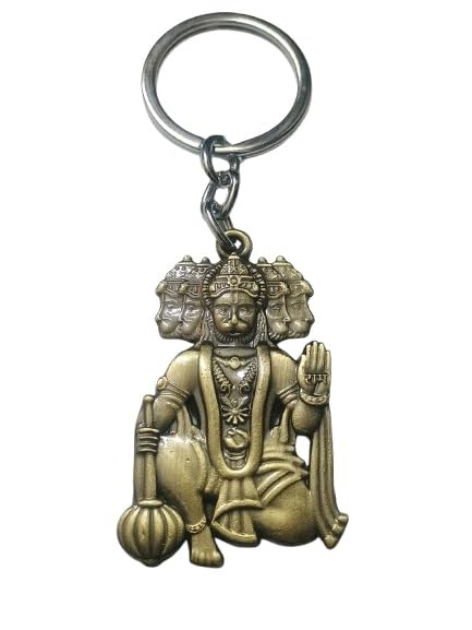 Hanuman Keychain Sword Superhero Grey Metal Key Chain for Car Bike Key Ring For Men and Boys Key Chain