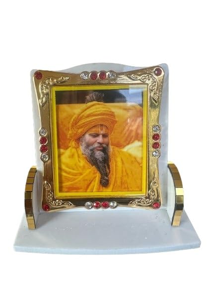 Shri Premanand Ji Car Dashboard Acrylic Antic Square murti Idol for Home Gift Item & Statue for Temple Pooja Home Decor Office Decorative