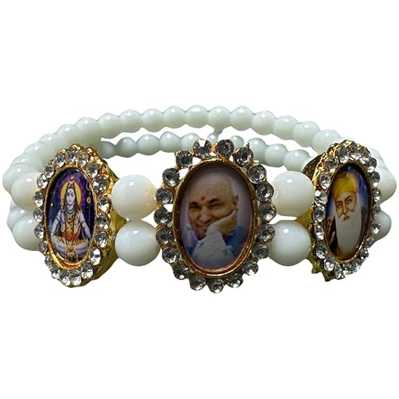 Jai Guru Ji | Midnight Stone Bracelet with Jai Guruji Swaroop