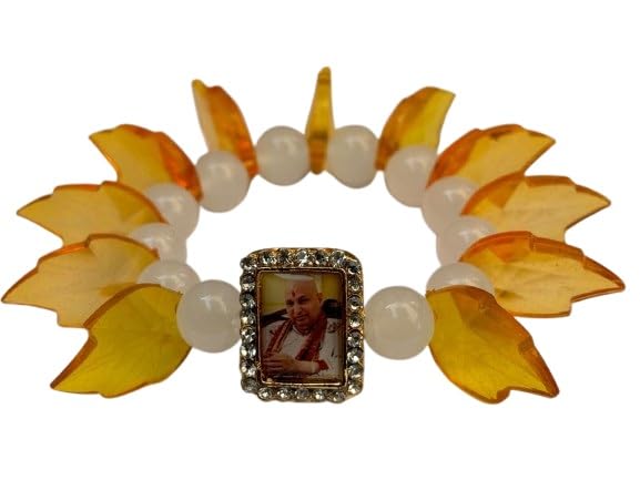 Leafs Guruji Swaroop Bracelets Always Blessings Guruji Bracelets Multi Color Round Bead Guruji Bracelet