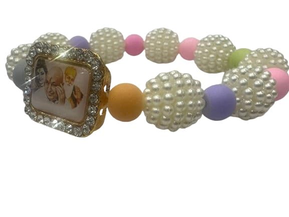 Jai Guruji Guruji Bracelet Swaroop With Angoora Beads for Blessing Of Guruji