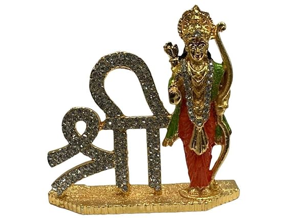 Shri Ram Idol for Car Dashboard Shree ram murti Idol for Home ayodhya Lord Shri Ram Gift Item & Statue for Bhagwan Temple Pooja Home Decor Office Study Table Holy Statue Decorative