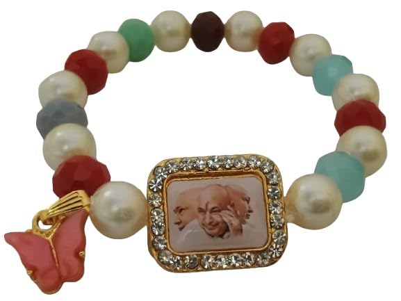 Jai Guru Ji |Guruji Bracelet (White) with Jai Guruji Swaroop