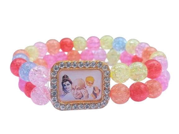 Jai Guru Ji |Guruji Bracelet (Grey) with Jai Guruji Swaroop "