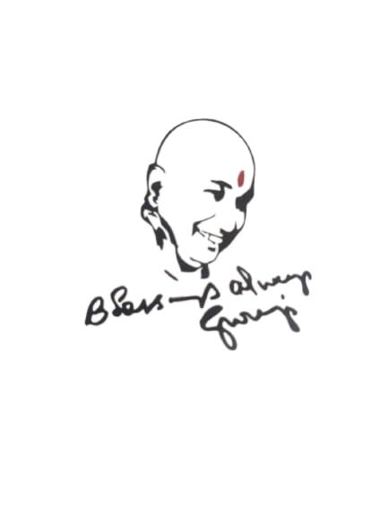 Guruji Blessings Always Sign Vinyl Sticker for Mobile, (White), Pack of 10 (Blessings Always Guruji)