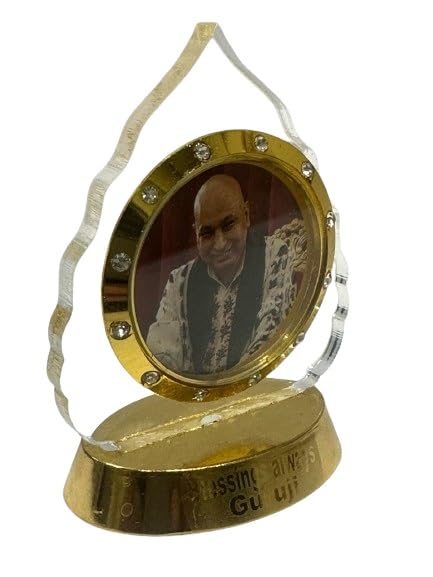 GuruJi swaroop Car Dashboard Idol Guruji On Leaf Guruji Maharaj Frame Car Dashboard Acrylic Guru Ji Car Dashboard Idol