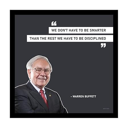 ADROS Motivational Quotes Saying Photo Frame With Poster For Office Wall, Study Room(Warren Buffett-1)( Multicolor)