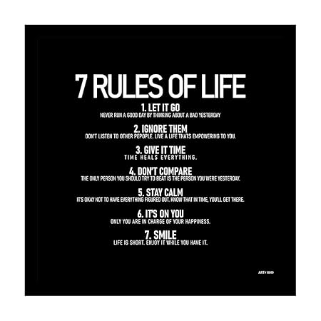 ADROS Motivational Quotes Framed Posters with Frame – Quotes Wall Frames for HOME, OFFICE, STUDENT AND STUDY ROOM - Photos with Quotes (Black)