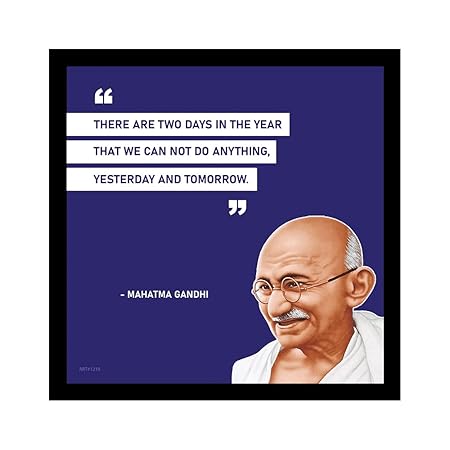 Mahatma Gandhi Motivational Quotes Framed Posters, Quotes Wall Frame, Positive Quotes Wall Frame for Home Office and Gift