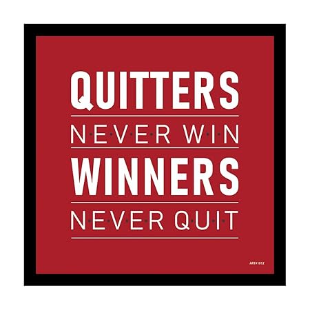 Motivational Quotes Framed Posters with Frame – Quotes Wall Frames for HOME, OFFICE, STUDENT AND STUDY ROOM - Photos with Quotes (Winners)