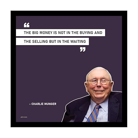 Motivational Quotes Saying Photo Frame With Poster For Office Wall, Study Room, Workplace, Restaurant (Charlie Munger-1)