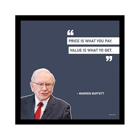 Warren Buffett Motivational Quotes Framed Posters, Quotes Wall Frame, Positive Quotes Wall Frame for Home Office and Gift