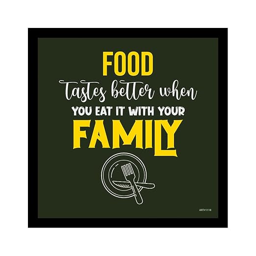 "Family" Kitchen Quotes Wall Hanging for Home Kitchen, Restaurant, Cafe, Kitchen Funny Quotes Wall Decor, Kitchen Quotes Wall Frames