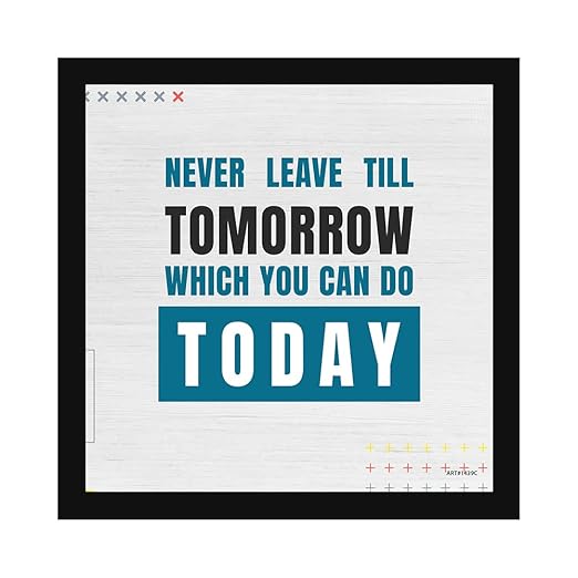 Motivational Quotes Wall Frame for Home and Office Décor, Photo Frame Wall Poster, Quotes with Frame, Framed Poster