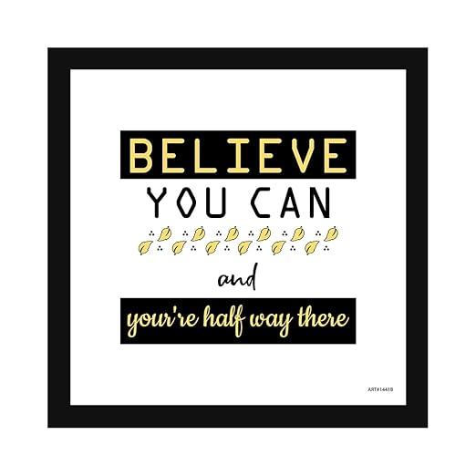 Motivational Quotes Wall Frame for Home and Office Décor, Photo Frame Wall Poster, Quotes with Frame, Framed Poster