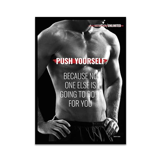Gym Motivational Posters for Home Gym Decor, Motivational Gym Posters for Wall, Gym Motivational Quotes Wall Frames