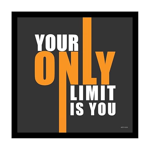 Motivational Quotes Framed Posters with Frame – Quotes Wall Frames for HOME, OFFICE, STUDENT AND STUDY ROOM - Photos with Quotes (Single 4)