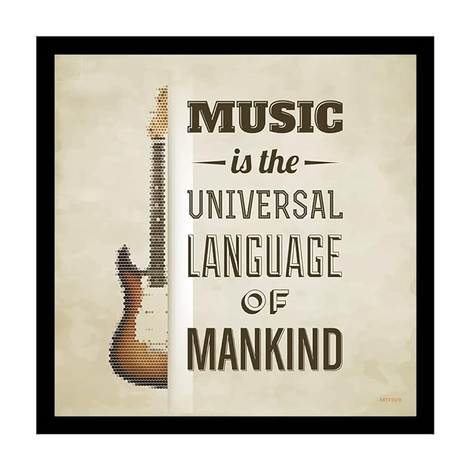 Motivational Quote Music Poster Framed Wall Painting For Home Decor, Office, Workplace, Living Room, College
