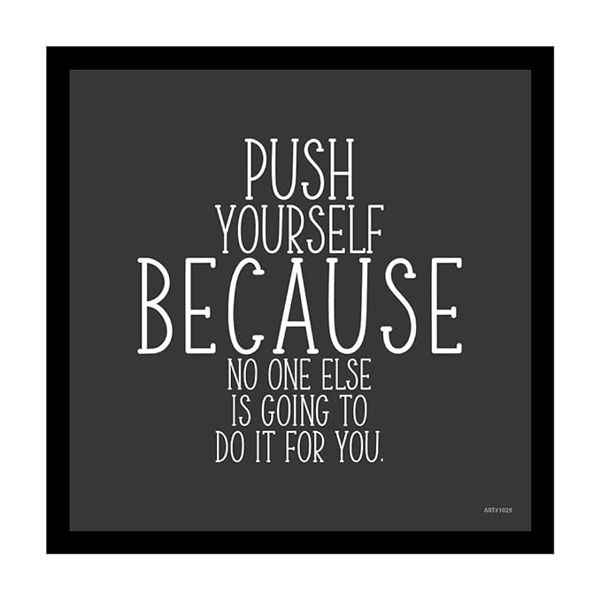 Motivational Quotes, Positive, Wall Hanging Quotes Framed Poster For Office, Home, Study Room, Stairs, Cabin