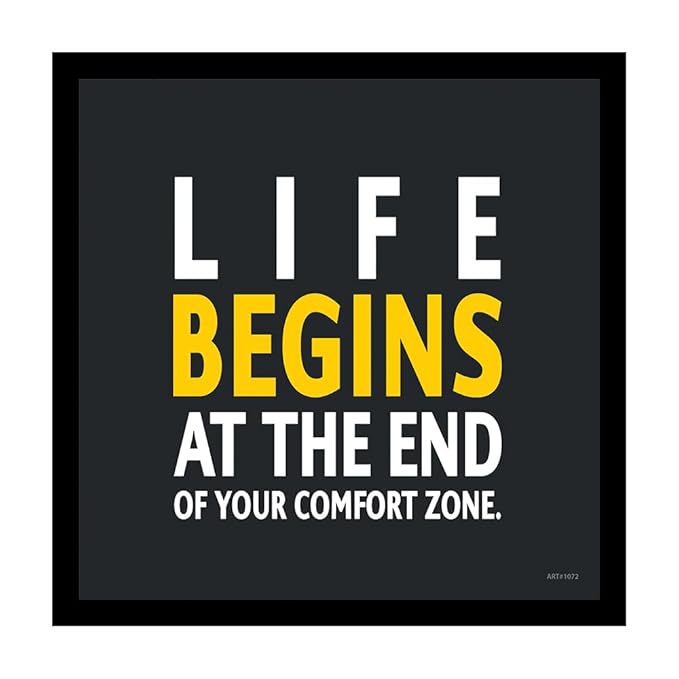 Inspirational/Educational/Motivational Quotes Wall Art Poster With Frame For Office, School, College, Home, Living Room, Gym