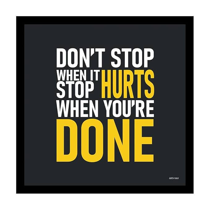 Inspirational Quote Framed Wall Poster Photo Frame For Office Decoration, Home, Dining Room, Bed Room, Study Room