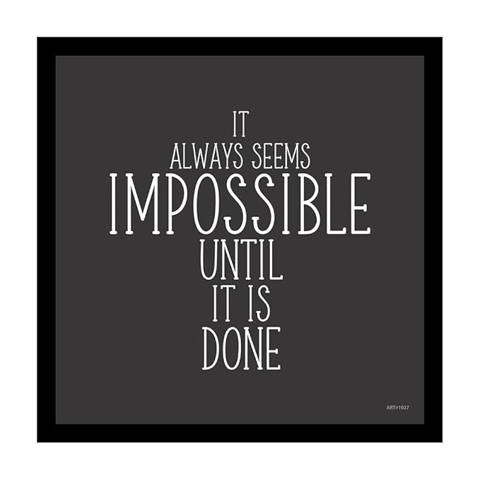 Frames With Poster Of Motivational, Inspirational, Success Quotes Hang On Wall or Place On Tabletop, For Home Decor, Office, Cabin, Gym, Student Study Room