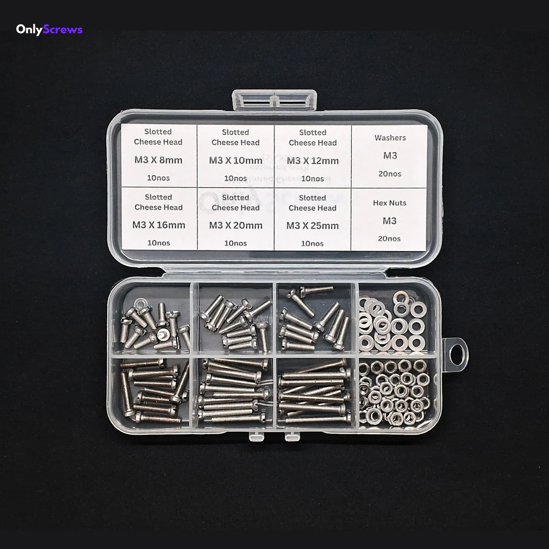 M3 Slotted Cheese Head SS304 assorted box Regular priceRs. 220.00
