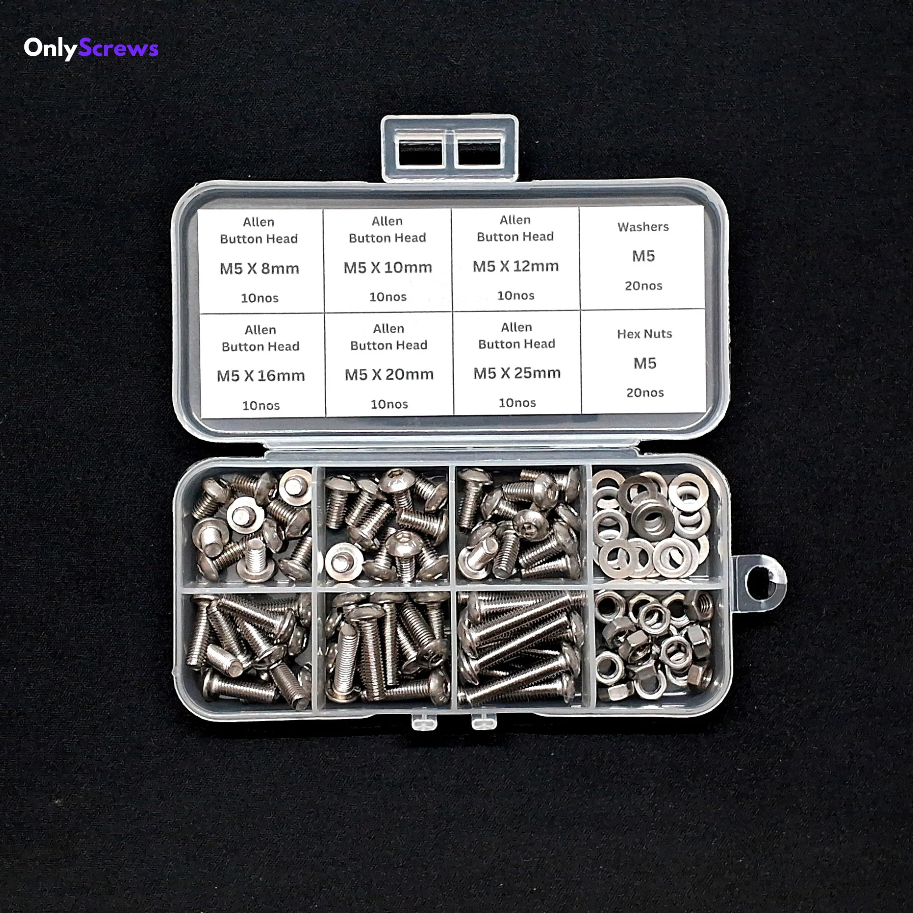 M5 Allen Button head SS304 assorted box