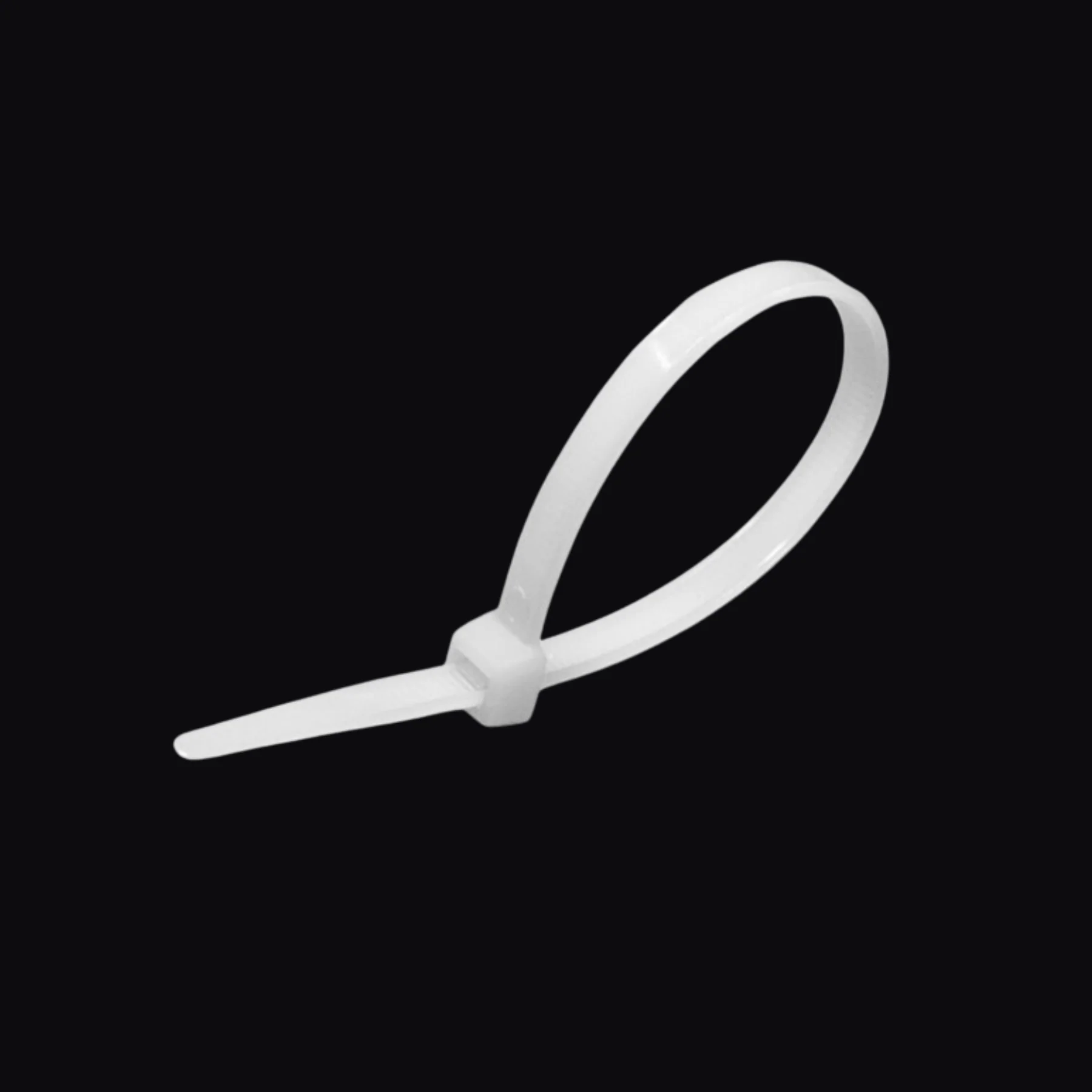 2.5mm x 100mm (4 inch) White color Multi-purpose Self locking Nylon Industrial grade cable zip tie