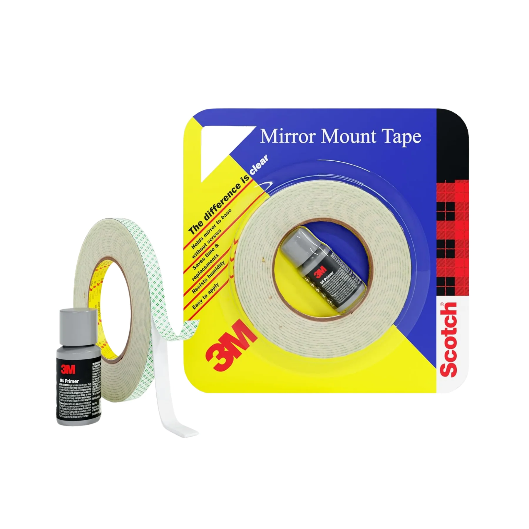 3M™ Mirror Mount Tape 24mm x 5meters and adhesion 94 primer 10ml