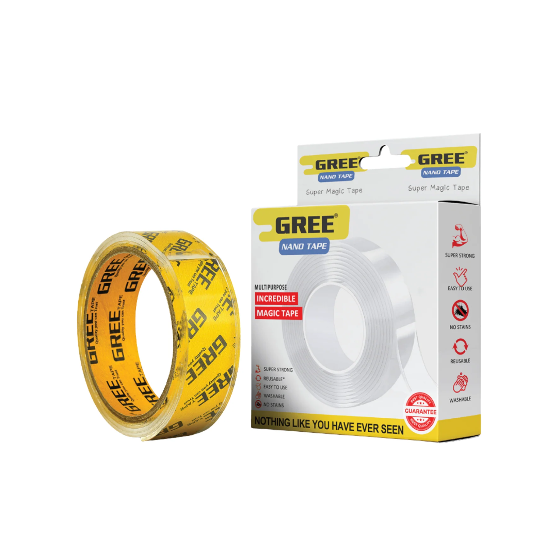 Gree Nano Double Side Multipurpose Reusable and Removable Tape 30mm x 3.2feet