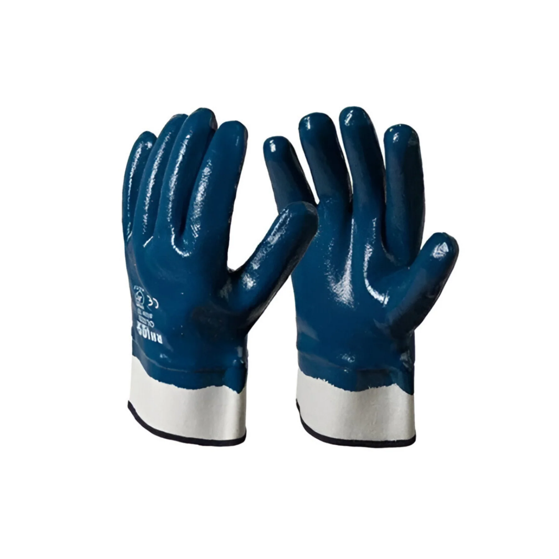 Nitrile Fully Dipped Cuff Heavy-Duty, Oil-Resistant Safety Work Gloves (1 Pair)