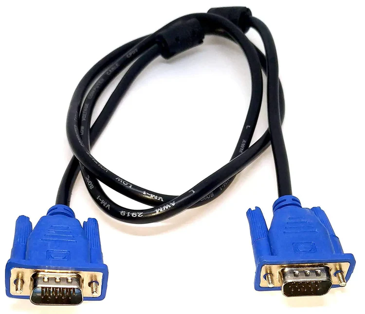 TFT Male to Male VGA Cable (1.2 Meter) For PC Monitor LCD LED