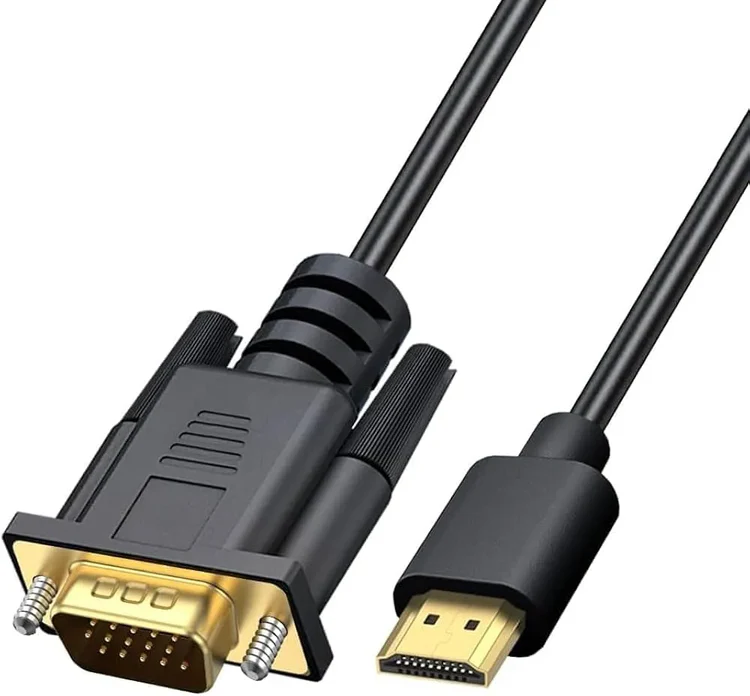 VGA Male to HDMI 2.0 Male Cable with Synchronised Audio Supports resolutions upto 3840x2180 @60Hz